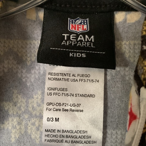 Pittsburgh Steelers NFL 0/3month one piece pajamas - Picture 4 of 8